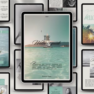 Wellness Ebook Canva Template | 80 Editable Self-Care Workbook & Lead Magnet for Coaches