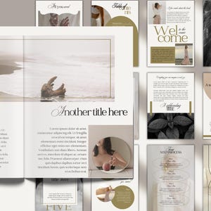 Canva Ebook Template | Editable Coaching Workbook | Lead Magnet & Online Course Guide (130 Pages)