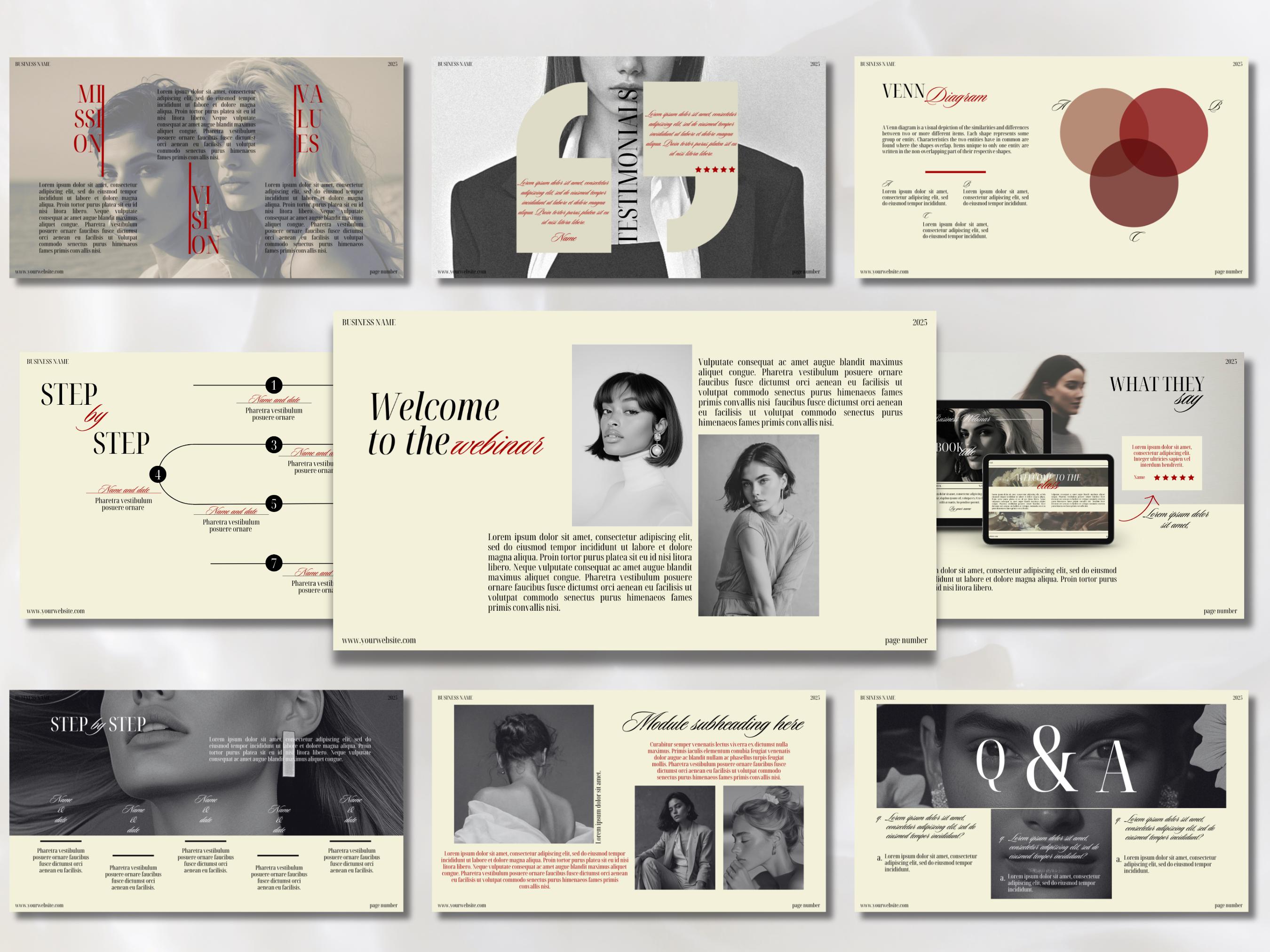 Canva Presentation Template for Coaches | Webinar & Masterclass Slide ...