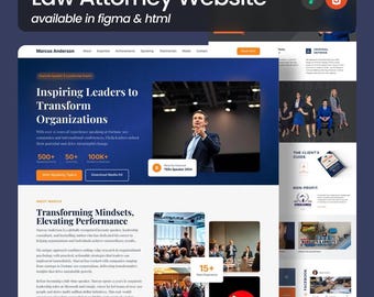 Szablon strony internetowej dla prawnika | Projekt portfolio prawnego na 5 stron