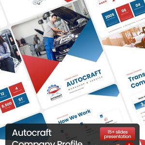 Automotive Company Profile Figma Template | Auto Workshop Business Presentation (PDF)