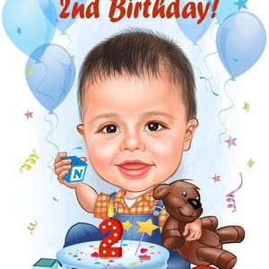 Custom caricature portrait for birthday gift for your loved ones, funny cartoon caricature gift, personalized caricatures, Birthday gifts.