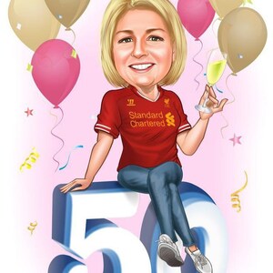 Custom caricature portrait for birthday gift for your loved ones, funny cartoon caricature gift, personalized caricatures, Birthday gifts.