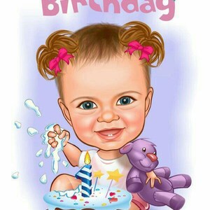 Custom caricature portrait for birthday gift for your loved ones, funny cartoon caricature gift, personalized caricatures, Birthday gifts.