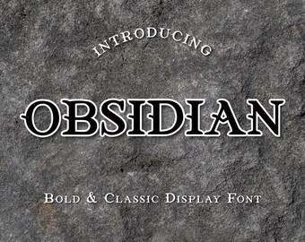 Lettertype Obsidiaan | Vet en klassiek displaylettertype (OTF, TTF)