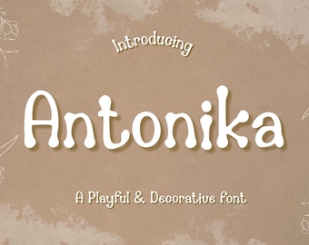 Antonika | Speels rond decoratief displaylettertype (OTF, TTF)