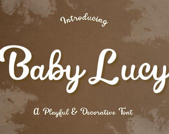Lettertype Baby Lucy | Handgetekend speels displaylettertype (OTF, TTF)