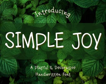 Eenvoudig Joy-lettertype | Speels handgeschreven lettertype (OTF, TTF)
