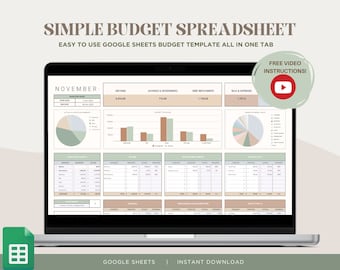 Simple Budget Template for Google Sheets: Personal Finance Tracker ...