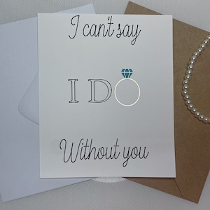 Je fais des cartes de demande en mariage. Garçon d’honneur/demoiselle d’honneur/porteur d’anneau/fille de fleur/demoiselle d’honneur/meilleur homme cadeau de remerciement