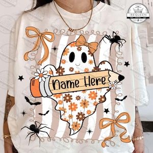 Benutzerdefinierte Halloween Lehrer Png, Halloween Png, Süßer Geist Png, Gruselige Saison Png, Retro Halloween Png, Preppy Gruseliger Lehrer Png, Digitale Datei