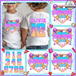 Custom Ice Cream Drip Png Bundle, Boys Back To School Png, First Day Png, Pre-K to Fourth Grade, Teacher Pencil, School Girl, Digital File
