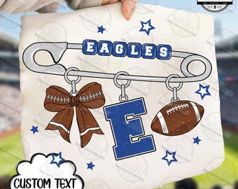 Custom School Mascot Football PNG, Safety Pin Mascot Png, Custom School Football PNG, Personalized Football Png, Custom Mascot, Digital File