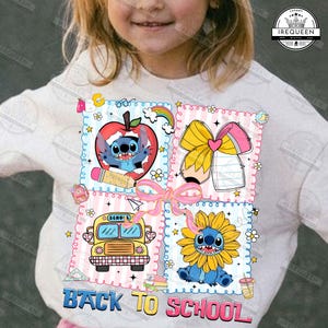 Lustige Kinder zurück in die Schule Png, Blau Alien Charakter Png, Trendy Lehrer Shirt Design, Retro Jungen Mädchen Erster Schultag Png, digitale Datei