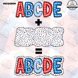 Custom Dalmatian Dot Bundle Png, Independence Day Doodle, Dot Dalmatian Alphabet with background Png, Dalmatian Background PNG, Digital File