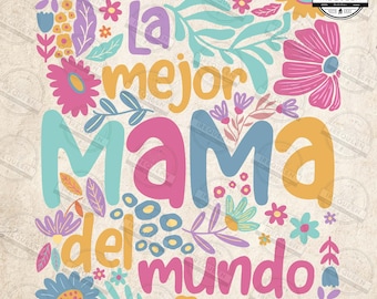 Spanish Mothers Day Png, Retro Madre Png, Boho Floral Mama Png, Mothers Day Png, Retro Mama Png, Mamá Latina Png, Mama Design, Digital File