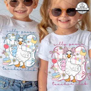 Silly Goose Teacher Club Png, Silly Goose Png, Floral Teacher Shirt Png, Back to School Shirt Design, Back To School Teacher , Digital File