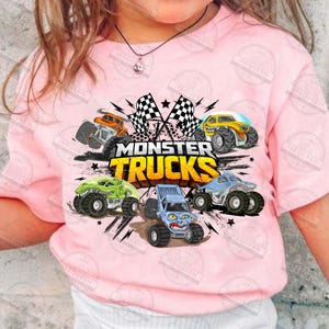 Monster Trucks png, auto's png, Monster Trucks Are My Jam png, jongenst-shirt, Monster Truck png, Monster Jam png, jongensauto's, wielen, digitaal bestand afbeelding 3