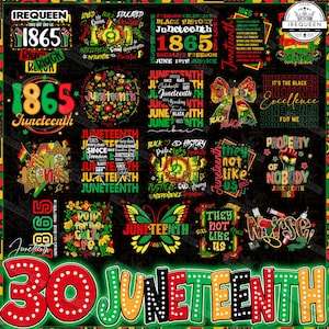 30 They Not Like Us Png-bundel, 1865 Afro America, Juneteenth-kaartontwerp, Juneteenth Black History Month, Juneteenth Freedom, digitaal bestand