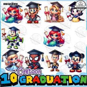 10+ Senior Cartoon Graduation Png Bundle, Graduation Superhero Senior Png, High Nightmare Senior , Senior 2024, Graduation Png, Digital File