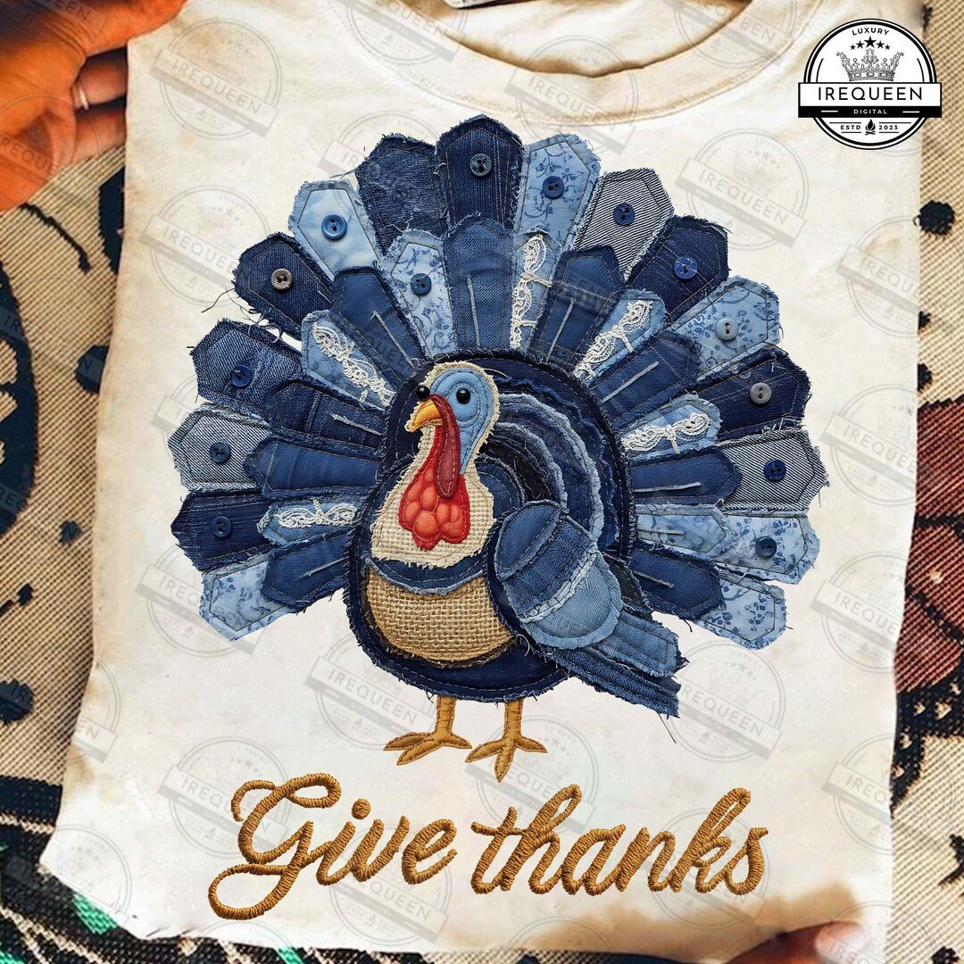 Patchwork Turkey Pattern Patchwork Denim Turkey PNG, Thankful Turkey Png, Thanksgiving Quilt Png ...