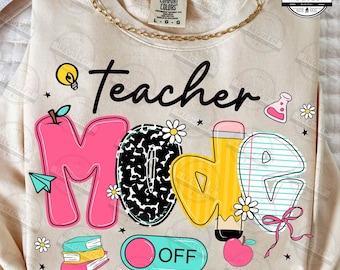 Leraarmodus uit png, laatste schooldag coquette, roze Dalmatische strik leraar png, schoolcadeau, potlood met strik elementair, digitaal bestand