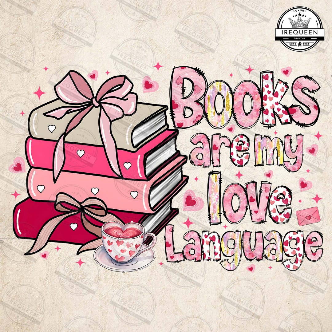 Valentine Book Lover Png, Pink Valentine Png, Pink Coquette Png, Books ...