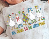 It's Ok To Be Different PNG, Autism Goose Design, Neurodiversity Awareness, SPED Teacher Special Education, Autism Acceptance, Digital File