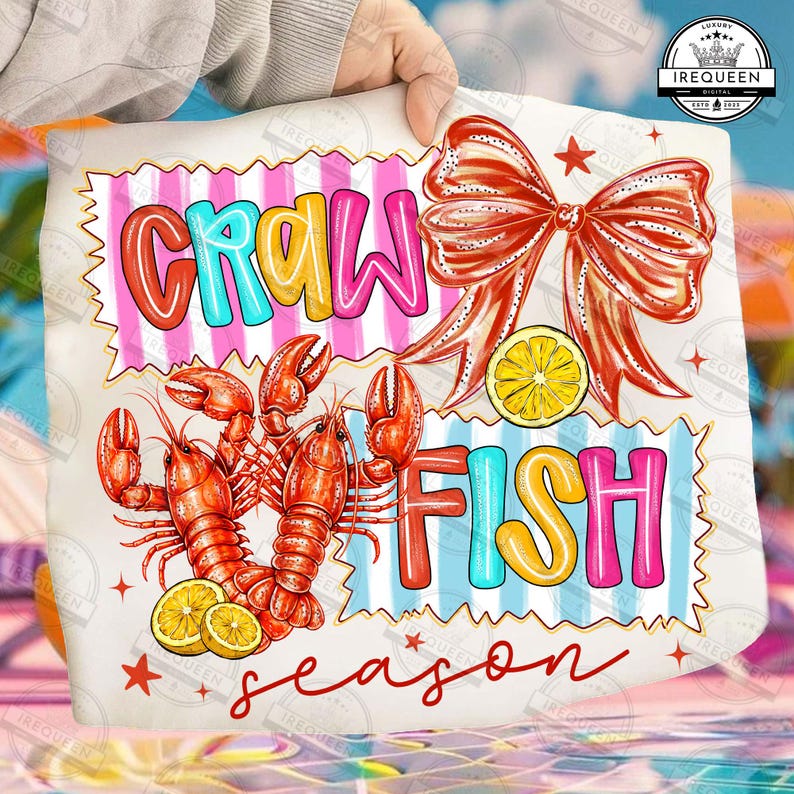 Crawfish Season Png, Preppy PNG, Crawfish Png, Crawfish Preppy png, Preppy png, Crawfish png, Crawfish, Coquette Bow Png. Digital File image 1