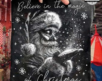 Vintage Santa Claus PNG, Believe In The Magic Of Christmas Png, Retro Christmas PNG, Halftone Christmas Png, Funny Santa Png, Digital File
