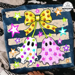 Preppy Fall Ghost Png, Coquette Halloween PNG, Fall Ghost Png, Colorful Leopard Ghost PNG, Gothic Girly PNG, Spooky Girl Png, Digital File