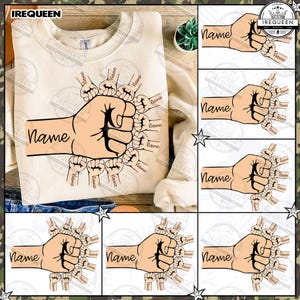 Father&#39;s Day Fist Bump Set Png, Customized Name Family Png, Happy Father Png, Father&#39;s Day, Baby Toddler Kid Dad Fist Bump Png, Digital File