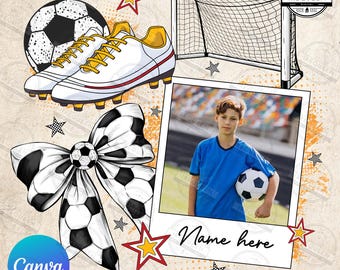Soccer Photo Insert Canva Template Png, Soccer Mama Png, Soccer Mama Shirt Design, Soccer Coquette Bow Png, Soccer Game Day, Digital File