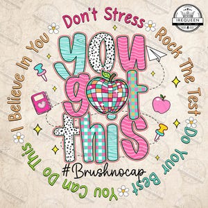 You Got This Bruh No Png, Rock The Test Png, Testowanie Stanowe Motywacyjne Png, Groovy Testowanie Png, Dalmatyńskie Kropki Testujące Cytaty, Plik Cyfrowy