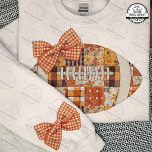 Retro Football Game Day Coquette PNG, Preppy Football Shirt Design, Football Bow Png, Touchdown Season Png, Fall Football Mom, Digital File
