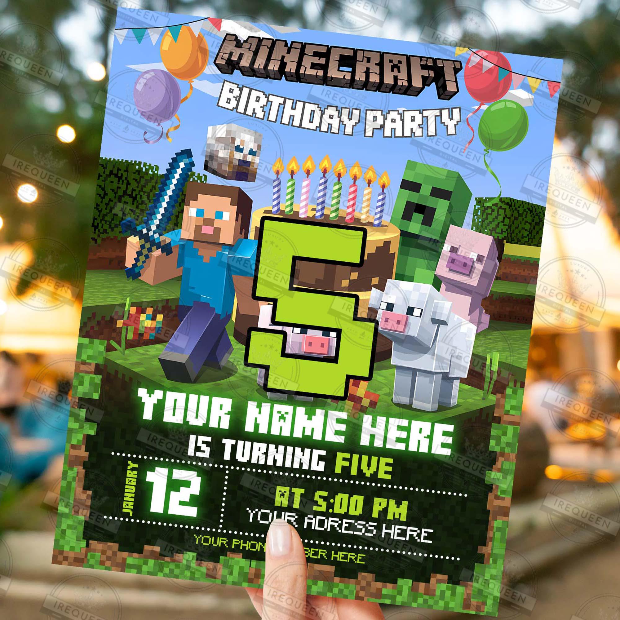 IREQUEEN Minecraft Digital Invitation