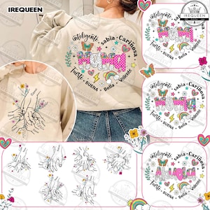 Bundle Personalized Madre Heart Png, Happy Mother&#39;s Day Png, Floral Madre Png, Spanish Mama Png, Latina Mom , Mama Hands Kid, Digital File