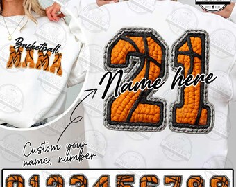 Imagen PNG de mamá de baloncesto con hilo sintético, imagen PNG de baloncesto personalizado, imagen PNG de baloncesto de ganchillo, diseño de camiseta para el día del partido, imagen PNG de temporada de baloncesto, archivo digital