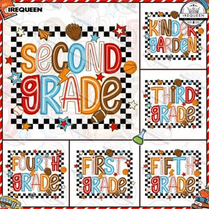 First/Second/Third Grade Boy Back To school Bundle png, Baseball Basketball, Sport School, Preppy Kids, Kindergarten, School, Digital File