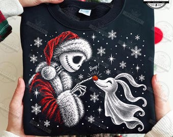 Halftone Movie Png, Boop PNG, Halftone Christmas Png, Nightmare Png, Retro Christmas Png, Funny Santa, Trendy Xmas, Digital File