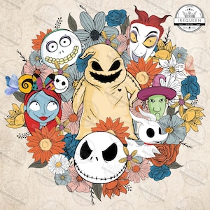 Halloween Nightmare Movies Png, Spooky Season Png, Halloween Nightmare Floral Png, Trick Or Treat, Horror Halloween Png, Digital File