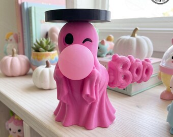 Halloween Boo Candle Holder, Pink Halloween Decor, Spooky Gothic Candle Stand, Halloween Table Decor, Spooky Gift, 3MF STL File, 3D Download
