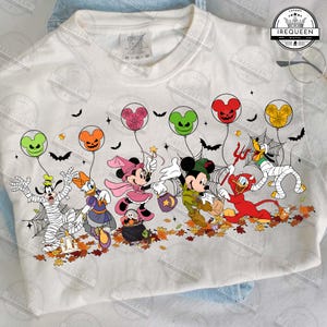 Halloween Cartoon Png Sublimation, Gruselige Saison Png, Halloween Maus und Freund Png, Süßes oder Saures Png, Gruseliger Halloween Png, digitale Datei