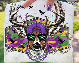 Mardi Gras Buck PNG, Deer Hunting Design Png, Mardi Gras Design, Colorful Hunting Festival Clipart, Mardi Gras Deer PNG, Digital File
