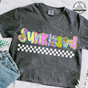 Checkered Neon Sunkissed PNG, Vacation Png, Beach Png, Sun png, Vacation png, Colorful Summertime png, Bright Summer Preppy , Digital File