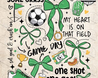 Retro Soccer Coquette Png, Soccer Mom Png, Soccer Png, Game Day Png, Sports Mama Png, Soccer Coquette Bow Png, Sports Design, Digital File
