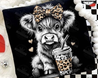 Valentine Highland Cow Png, Valentine's Day Highland Cow PNG, Halftone Western Valentine Png, Love Valentine, Retro Valentines, Digital File