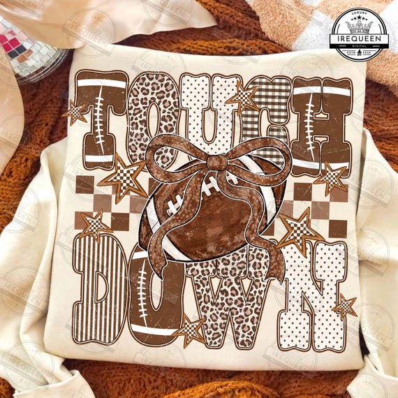 Football Touchdown PNG, Retro Game Day Football PNG, Fall Season Sports Sublimation Design, Distressed Sports Mom Shirt Png, Digital File