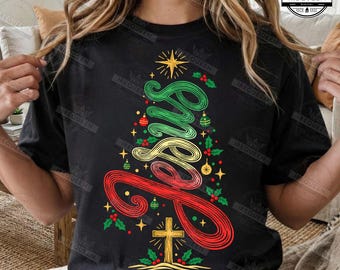 Retro Jesus PNG, Christian Christmas Shirt Png, Jesus Christmas Tree Png, Faith Png, Jesus Png, Christmas Png, Bible Verse Png, Digital File