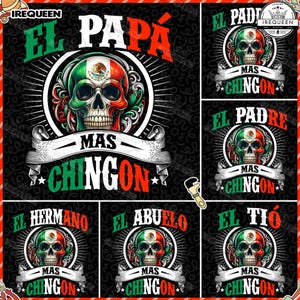 El Papa Mas Chingon PNG Bundle, Papa Latino PNG, Spanish Dad Png, Mexican Flag Papa Png, Dad Chicano PNG, Chingon Fathers Day, Digital File